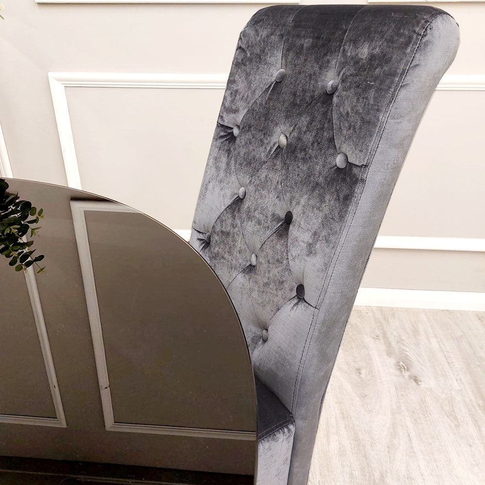 Emma/Lucy Dining Chair with Lion Knocker & Quilted Back (All Colours)