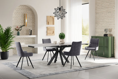 Zian Ceramic Argento Grey 120-150-180cm - Extending Matt
