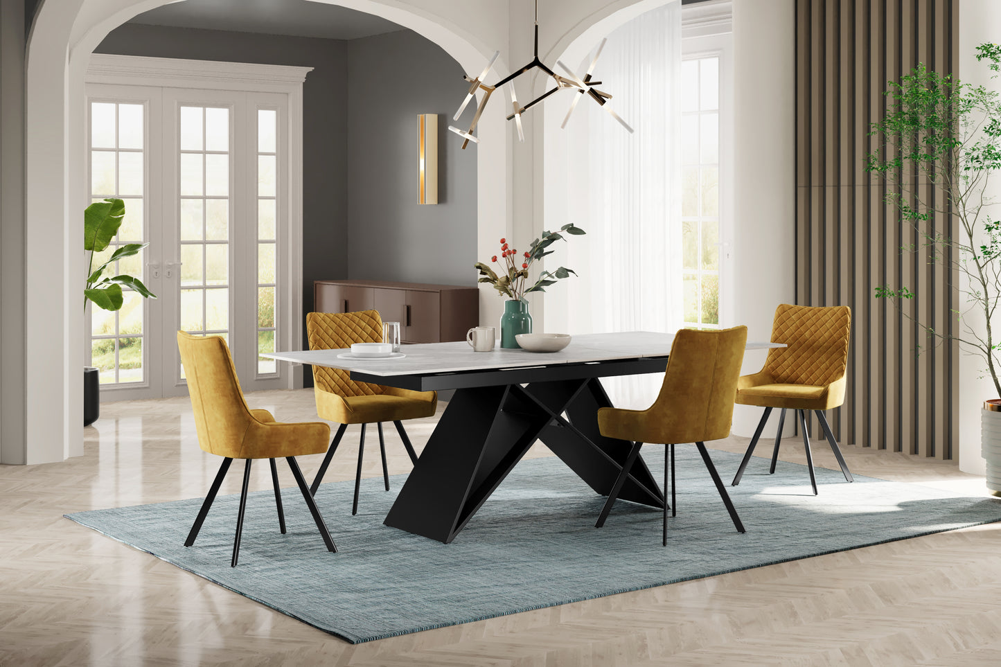 Riva Ceramic Argento Grey 160-200cm - Extending Matt