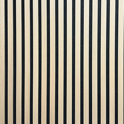 Acoustic Slatted Wall Panel - Natural Oak 2.4m x 0.6m (4 Pieces)