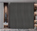 Acoustic Slatted Wall Panel - Light Grey 2.4m x 0.6m (4 Pieces)