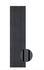 Acoustic Slatted Wall Panel - Dark Grey  2.4m x 0.6m (4 Pieces)