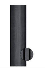Acoustic Slatted Wall Panel - Light Grey 2.4m x 0.6m (4 Pieces)