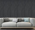 Acoustic Slatted Wall Panel - Dark Grey  2.4m x 0.6m (4 Pieces)