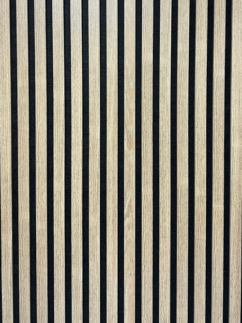 Acoustic Slatted Wall Panel - Dark Oak  2.4m x 0.6m (4 Pieces)