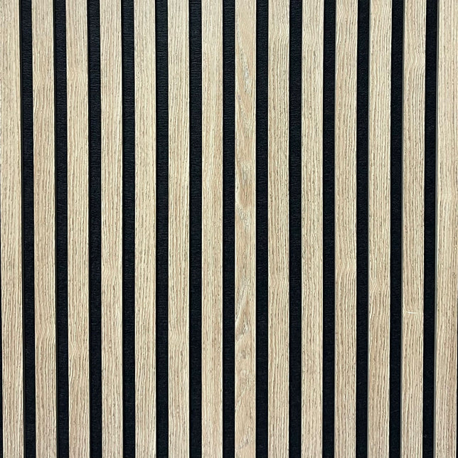 Acoustic Slatted Wall Panel - Dark Oak  2.4m x 0.6m (4 Pieces)