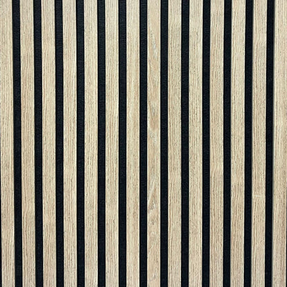 Acoustic Slatted Wall Panel - Dark Oak  2.4m x 0.6m (4 Pieces)