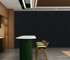 Acoustic Slatted Wall Panel - Black  2.4m x 0.6m (4 Pieces)