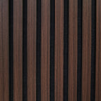Acoustic Slatted Wall Panel - Smoked Oak 2.4m x 0.6m (4 Pieces)