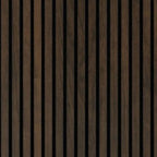 Acoustic Slatted Wall Panel - Walnut 2.8m x 0.6m (3 Pieces)