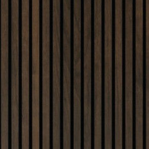 Acoustic Slatted Wall Panel - Walnut 2.8m x 0.6m (3 Pieces)