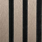 Acoustic Slatted Wall Panel - Metallic Brown  2.4m x 0.6m (4 Pieces)