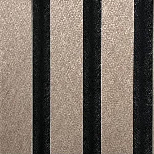 Acoustic Slatted Wall Panel - Metallic Brown  2.4m x 0.6m (4 Pieces)