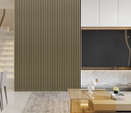 Acoustic Slatted Wall Panel - Metallic Gold  2.4m x 0.6m (4 Pieces)