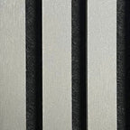 Acoustic Slatted Wall Panel - Metallic Dark Grey  2.4m x 0.6m (4 Pieces)