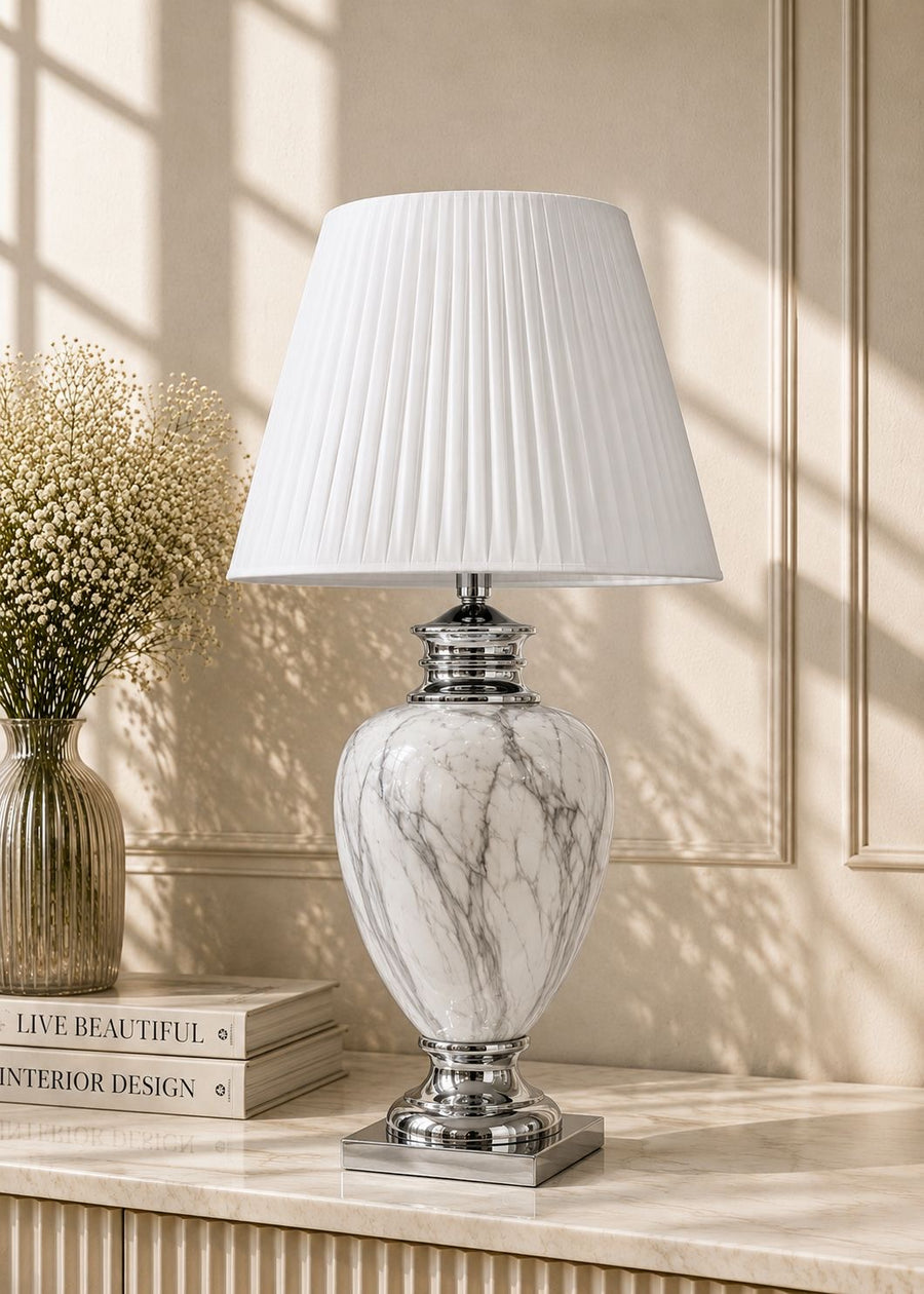 Extra Large White Marble Lamp