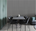 Acoustic Slatted Wall Panel - Grey 2.8m x 0.6m (3 Pieces)