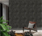 Acoustic Slatted Wall Panel - Gold and Black Marble 2.8m x 0.6m (3 Pieces)