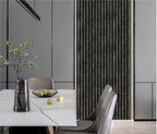 Acoustic Slatted Wall Panel - Gold and Black Marble 2.8m x 0.6m (3 Pieces)
