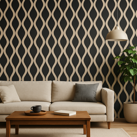 Acoustic Waved Wall Panel - Oak 2.4m x 0.6m (4 Pieces)