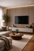 Acoustic Linear Wall Panel - Oak 2.4m x 0.6m (4 Pieces)
