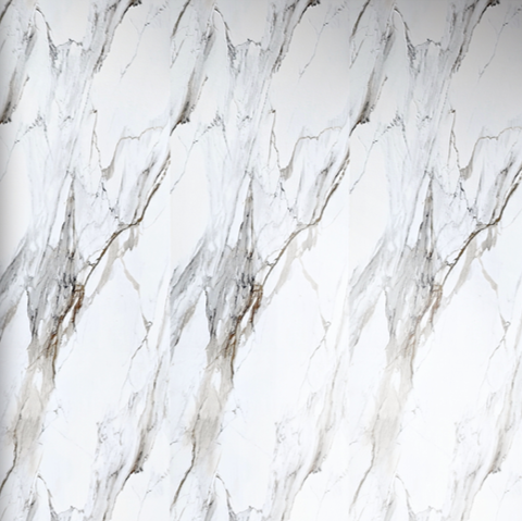 White & Gold Marble Effect UPVC Wall Panel Covering 60x240cm (4 Pieces)