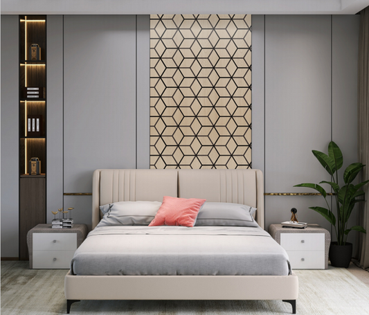 Acoustic Block Wall Panel - Oak  2.4m x 0.6m (4 Pieces)