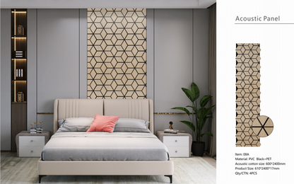 Acoustic Block Wall Panel - Oak  2.4m x 0.6m (4 Pieces)