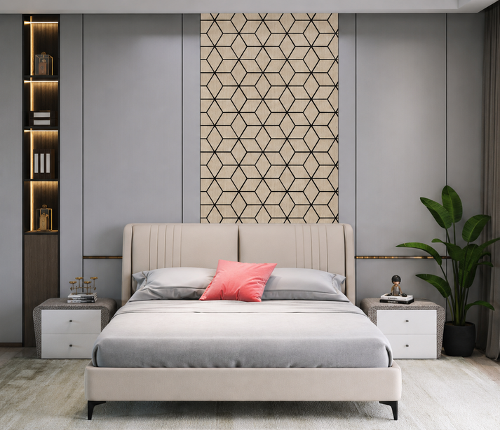 Acoustic Block Wall Panel - Dark Oak 2.4m x 0.6m (4 Pieces)