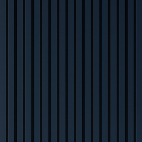 Acoustic Slatted Wall Panels - 3 sided - Colour Finish - Blue - 240cm x 32cm (2 pieces)