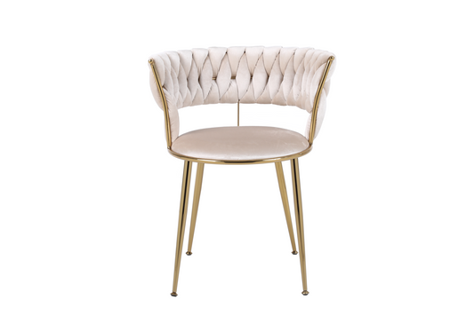Camelia Cream Gold Dining Chair