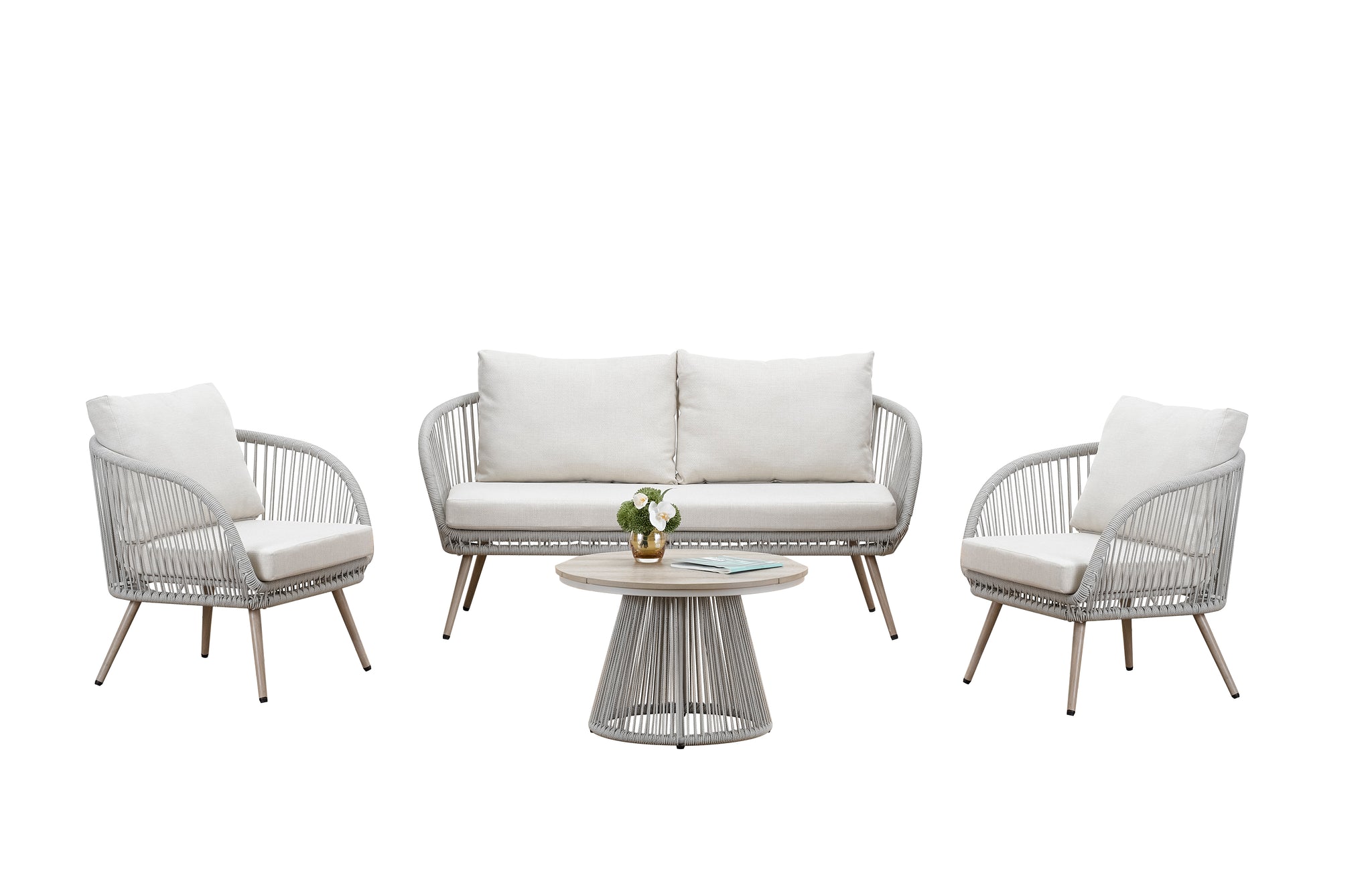 Cove Outdoor Lounge Set - Natural - 4 Seater