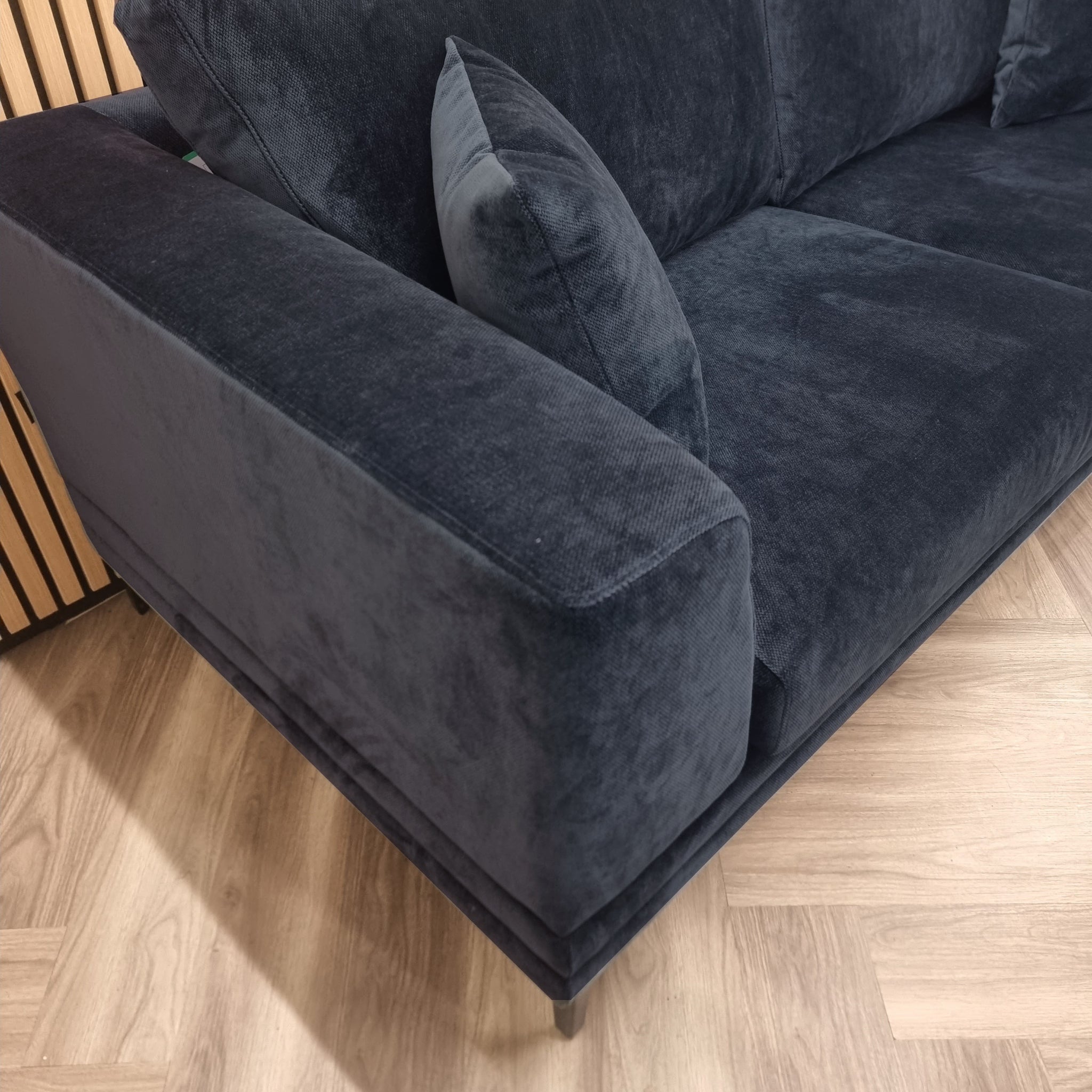 Lenox Sofa Range in Aegean Blue Velvet 3 or 2 Seater
