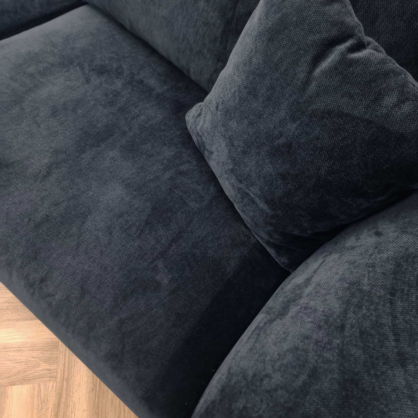 Lenox Sofa Range in Aegean Blue Velvet 3 or 2 Seater