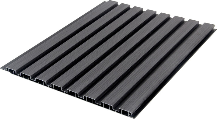 Black PVC Seamless Wall Panel 240 x 30cm (8 Pieces)