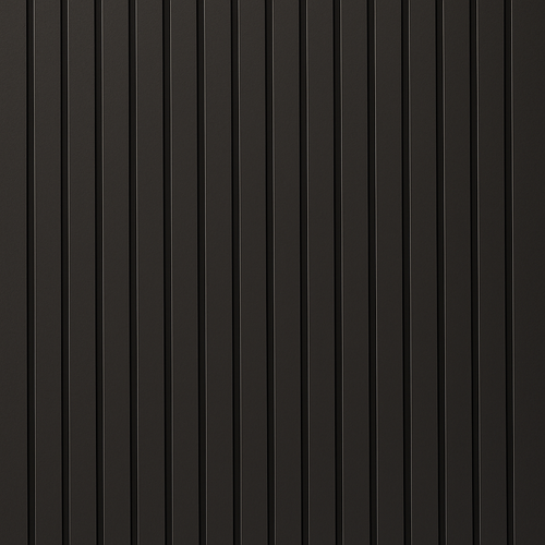 Acoustic Slatted Wall Panels - 3 sided - Colour Finish - Black - 240cm x 32cm (2 pieces)