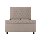 Orlando Light Grey Double Ottoman Bed