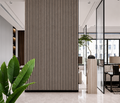 Acoustic Slatted Wall Panel - Grey Oak 3 Sided 2.4m x 0.6m (4 Pieces)
