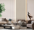 Acoustic Slatted Wall Panel - Shadow Oak 3 Sided With White Felt 2.4m x 0.6m (4 Pieces)