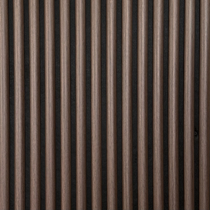Acoustic Small Curved Wall Panel - Walnut 2.4m x 0.6m (4 Pieces)