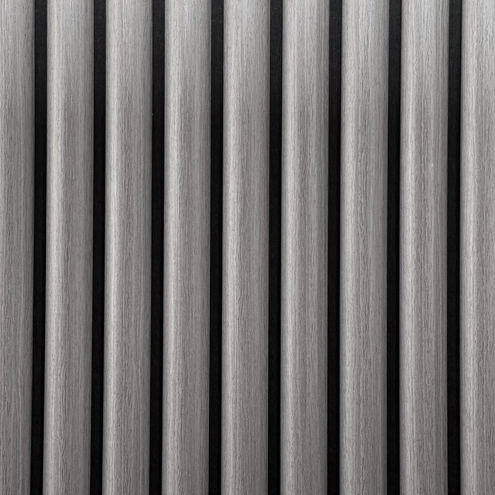 Acoustic Curved Wall Panel - Grey Oak 2.4m x 0.6m (4 Pieces)