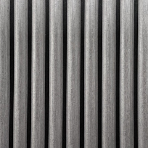 Acoustic Curved Wall Panel - Grey Oak 2.4m x 0.6m (4 Pieces)