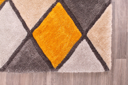 3D CARVED DIAMOND OCHRE