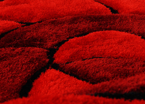 3D CARVED ROSE RED
