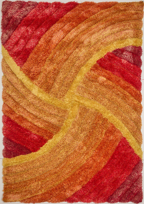 3D SHAGGY STELLA BURNT ORANGE