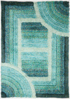 3D SHAGGY TRELLIS BLUE