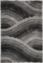 3D SHAGGY WAVE CHARCOAL