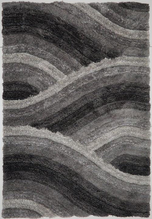3D SHAGGY WAVE CHARCOAL