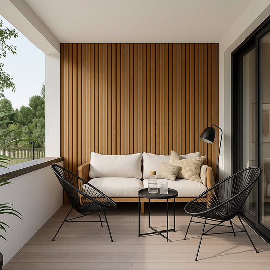 Exterior UPVC Wall Panels - Light Oak 290cm (2 Pieces)
