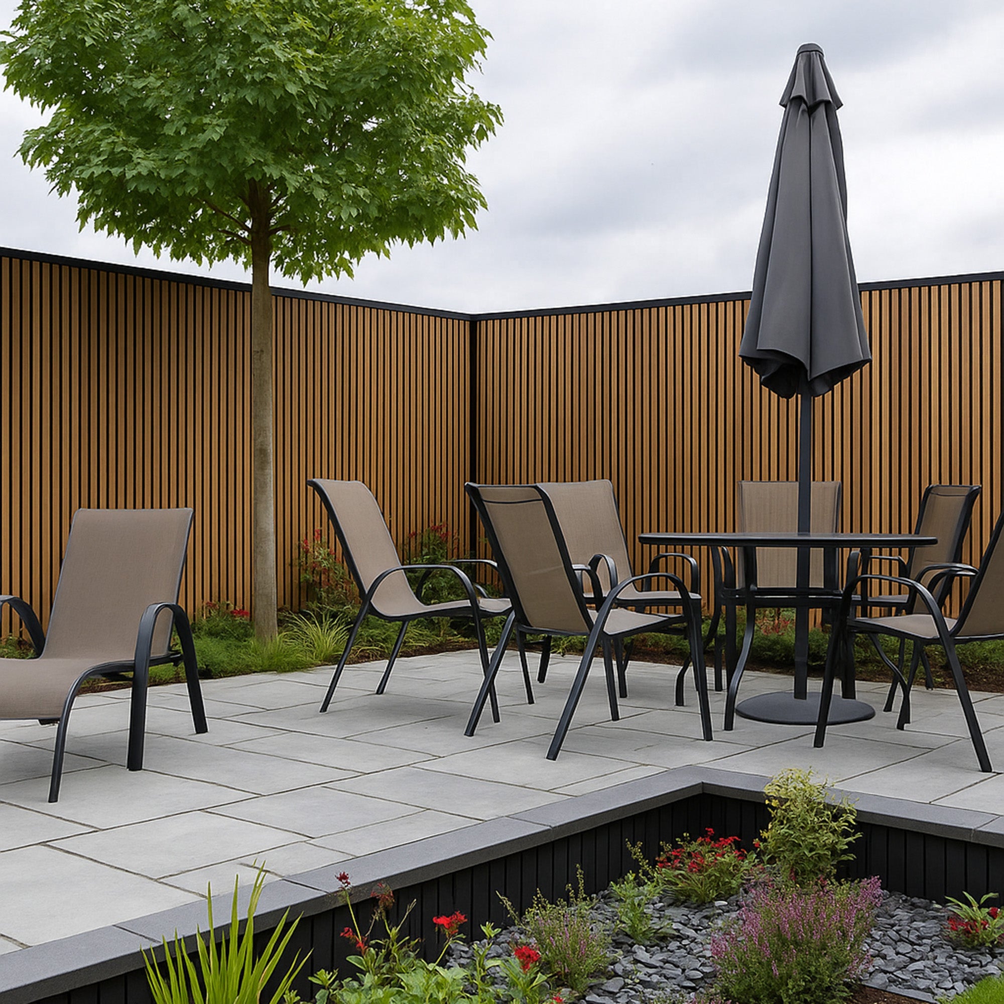 Exterior UPVC Wall Panels - Light Oak 290cm (2 Pieces)